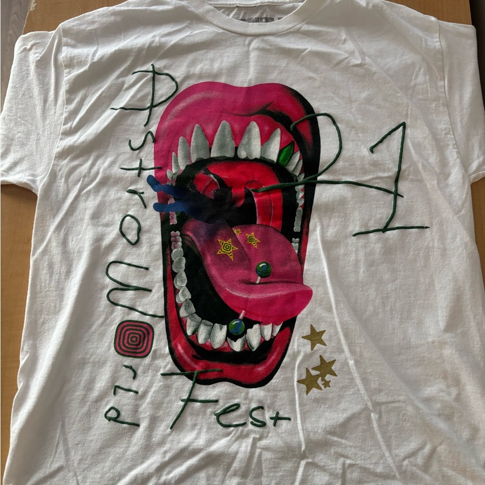 Astroworld Fest Graphic T-Shirt mouth tee Travis Scott